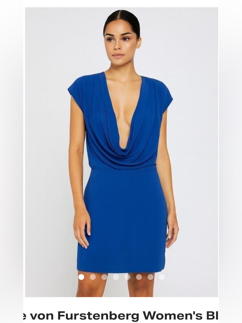 Diane von Furstenberg Women's Blue Dress Silk Mini